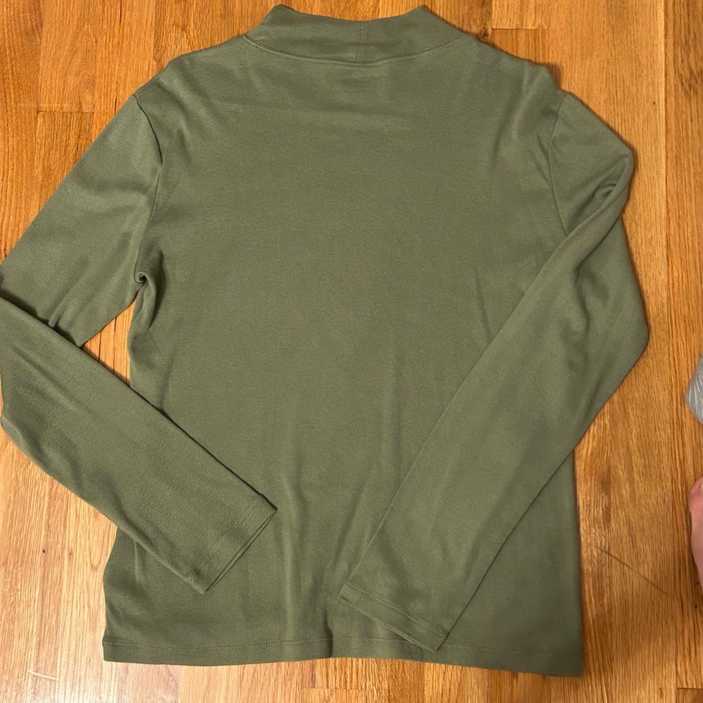 Ladies olive green cotton top